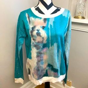 Anthropologie Llama Sweater